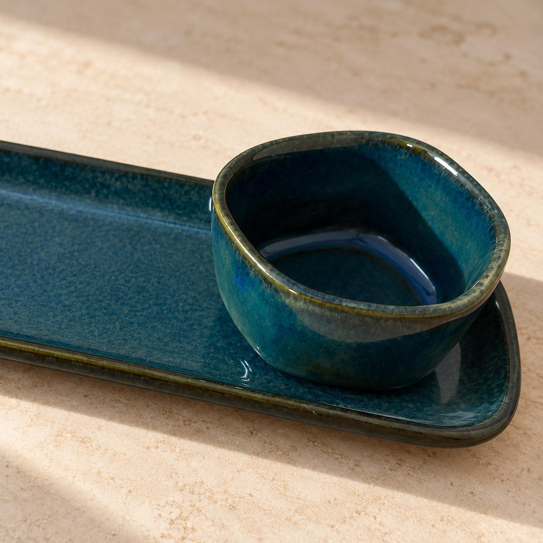 Midnight Serving Tray Set