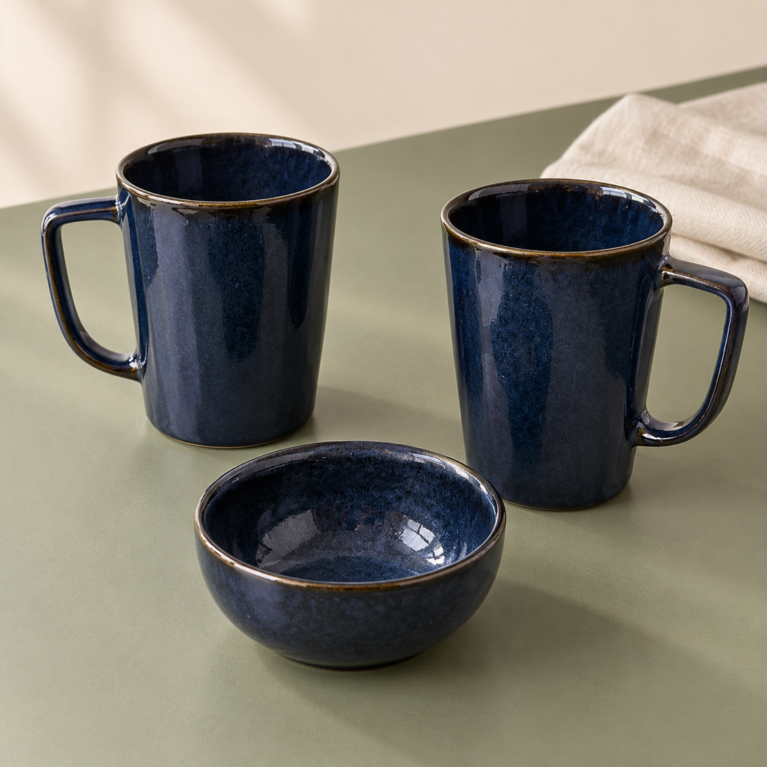 Midnight Blue Mug + Bowl