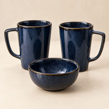 Midnight Blue Mug + Bowl